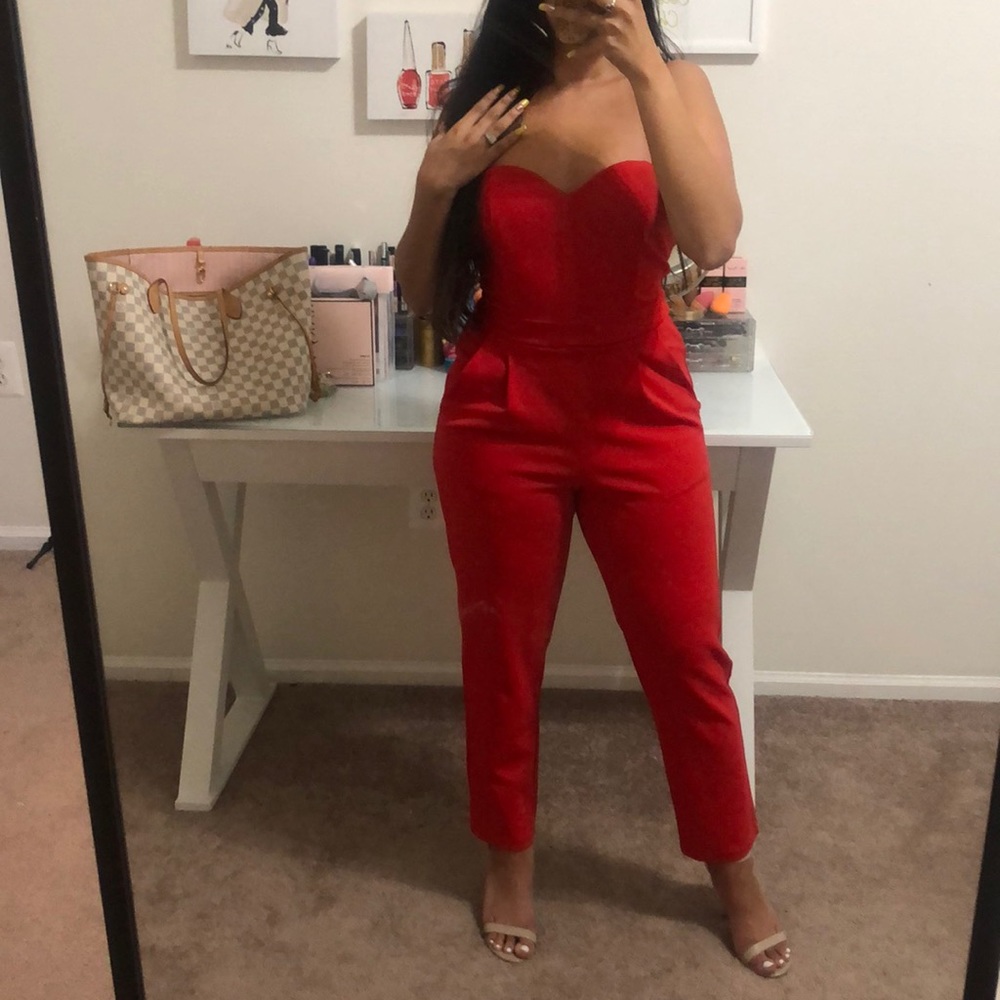 *SOLD*Express red jumpsuit